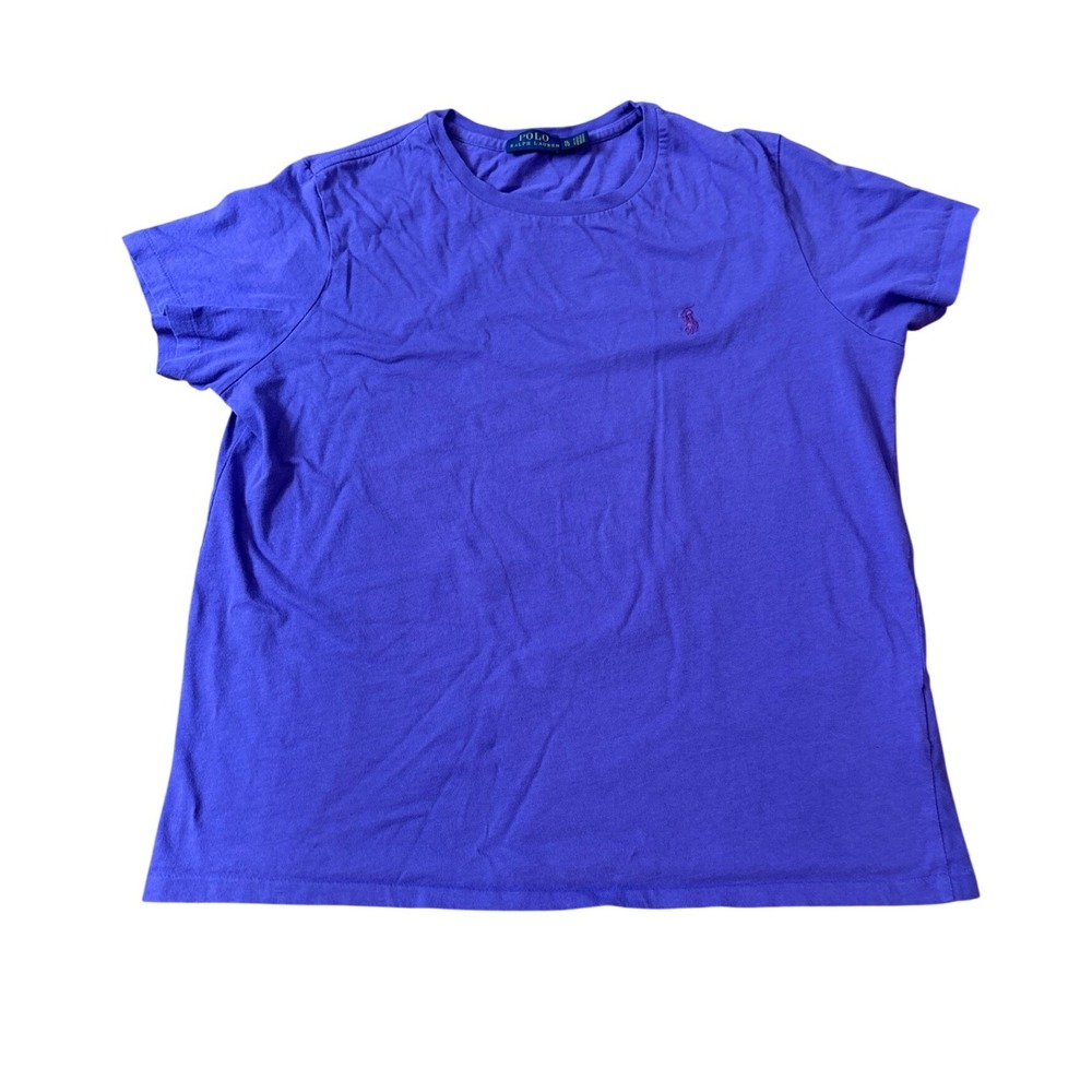 Polo Ralph Lauren T-Shirt Kids Purple Short Sleeve Pony Logo SIZE XL